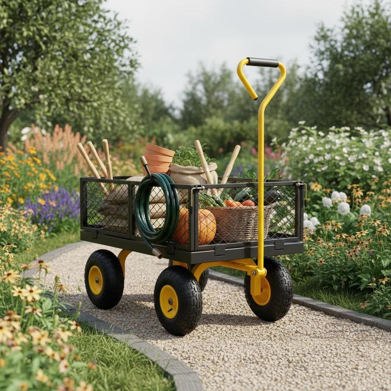 Heavy Equipment Working - Stalen tuinwagen 900 lbs voor tuinwerkzaamheden,