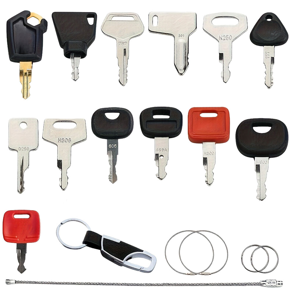 Heavy Equipment Keys Master Set - 13 stuks ontstekingssleutelsets voor bouwmachines, tractoren