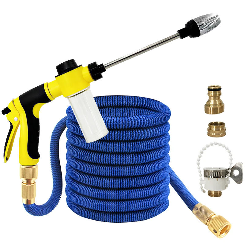 Heavy Equipment Washing - Zware uitbreidbare magische slang, met schuimspray,