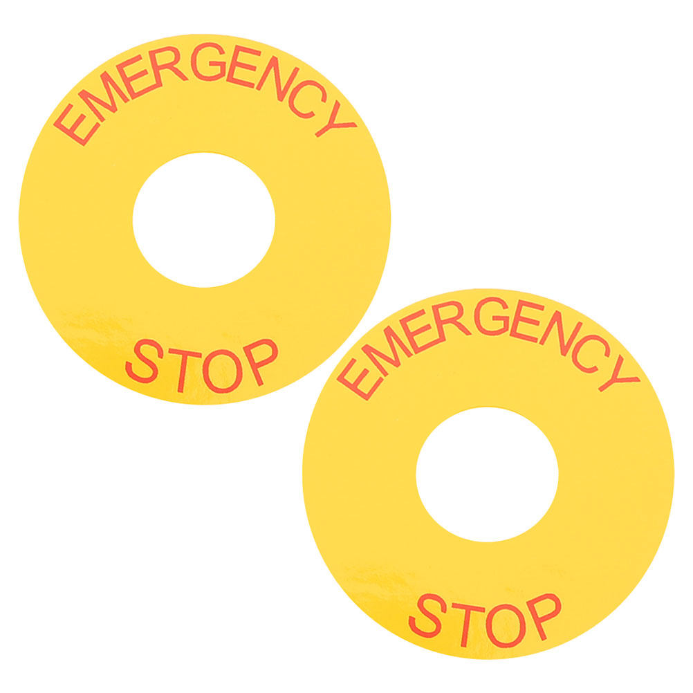 Heavy Equipment Warning Sign - 2 stuks noodstopbord sticker, heavy duty