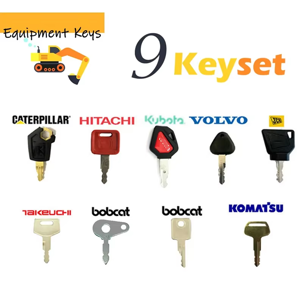 9PCS Master Plant Key Set Graa - Heavy Equipment Keys Master Set recensie en prijs