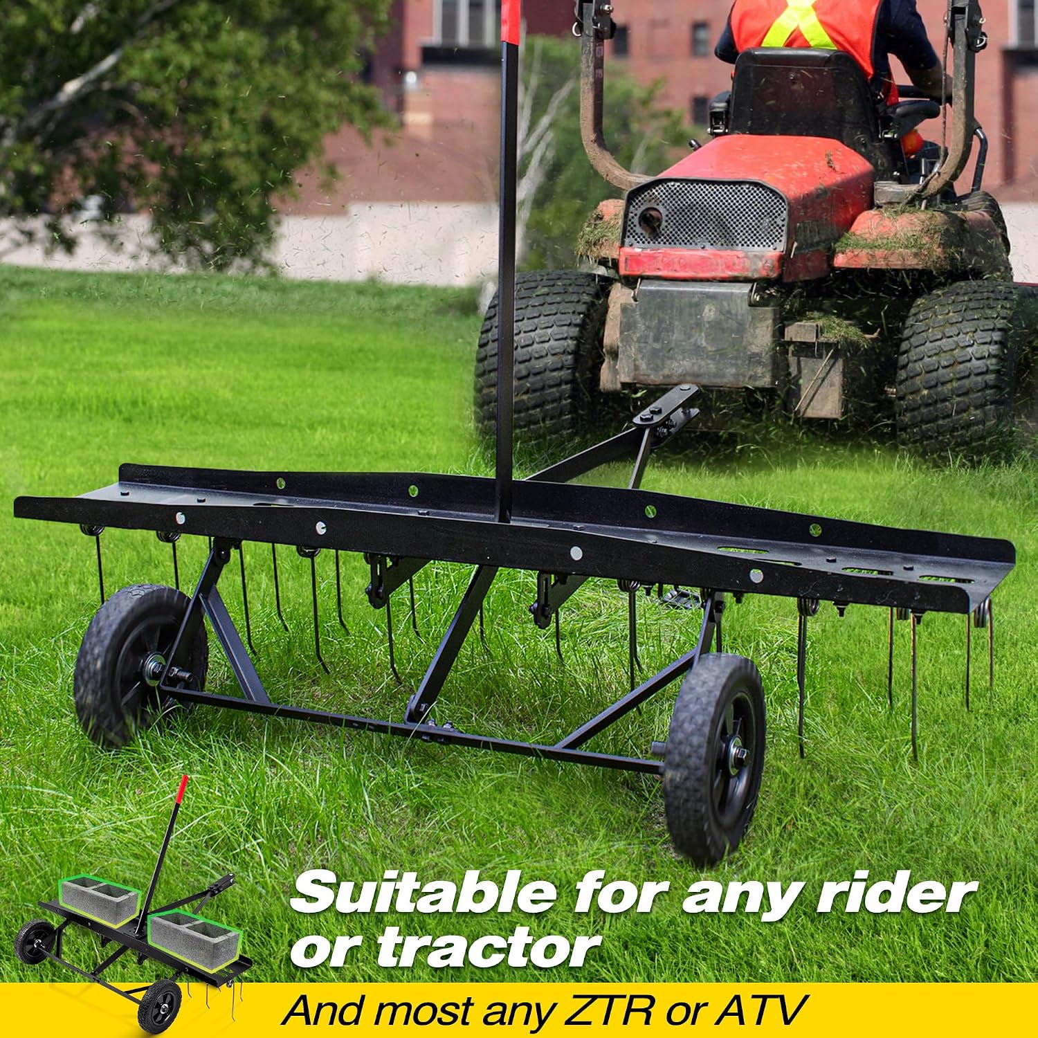 Aanhanger voor gazonontstekker - Heavy Equipment Attachments recensie en prijs