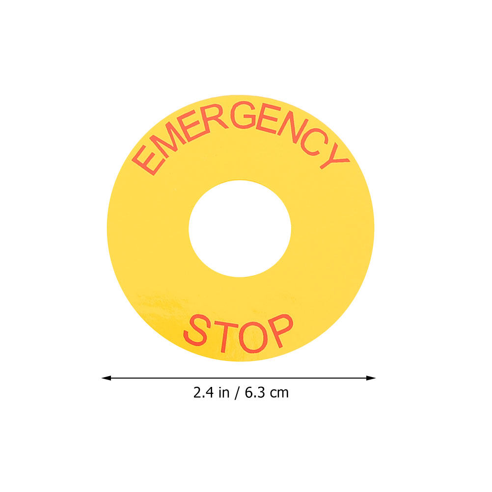 2 stuks noodstopbord sticker,  - Heavy Equipment Warning Sign recensie en prijs